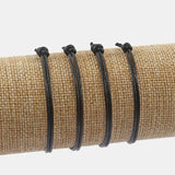 10 Pcs Leather Cord Lucky Bracelet Anklet for Men Women Surf Gift