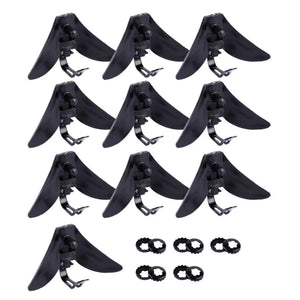 10 Pcs Plastic Triangle Tie Clips for Gift Wedding Party Ties Men Accessories