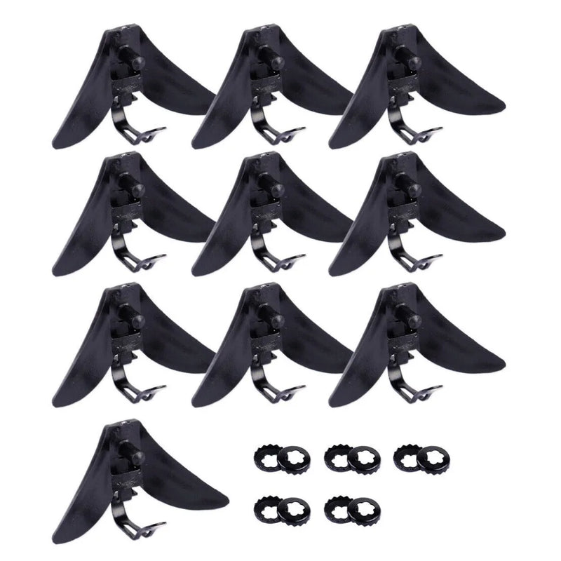 10 Pcs Plastic Triangle Tie Clips for Gift Wedding Party Ties Men Accessories