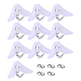 10 Pcs Plastic Triangle Tie Clips for Gift Wedding Party Ties Men Accessories