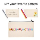 10 Pcs Canvas Pen Case Blank DIY Craft Bags - Cotton Cosmetic Travel Bag