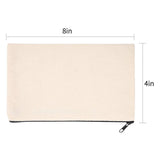 10 Pcs Canvas Pen Case Blank DIY Craft Bags - Cotton Cosmetic Travel Bag