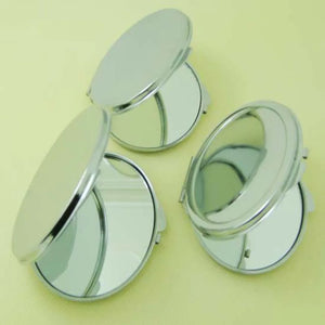 10 Pcs Blank Oval Compact Mirror DIY & Double Faced Pocket Makeup
