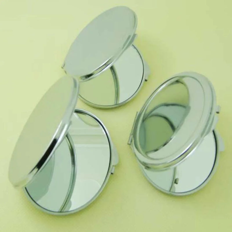 10 Pcs Blank Oval Compact Mirror DIY & Double Faced Pocket Makeup