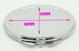 10 Pcs Blank Oval Compact Mirror DIY & Double Faced Pocket Makeup
