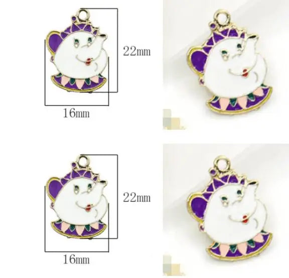 10 Pcs Cartoon Metal Charms for DIY Jewelry Making Pendants