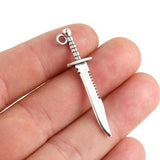 10 Pcs Sword Pendants for Necklace Bracelet DIY Craft