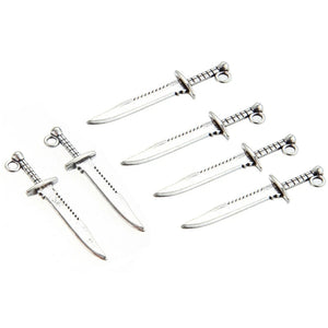 10 Pcs Sword Pendants for Necklace Bracelet DIY Craft