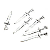 10 Pcs Sword Pendants for Necklace Bracelet DIY Craft