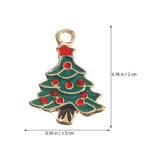 10 Pcs Christmas Tree Pendant Jewelry Accessories DIY Materials