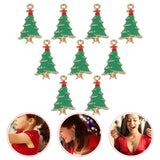10 Pcs Christmas Tree Pendant Jewelry Accessories DIY Materials