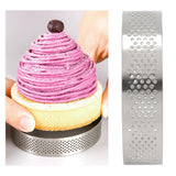 10 Pcs Stainless Steel Tart Ring Cake Mould Baking Tools, 8cm