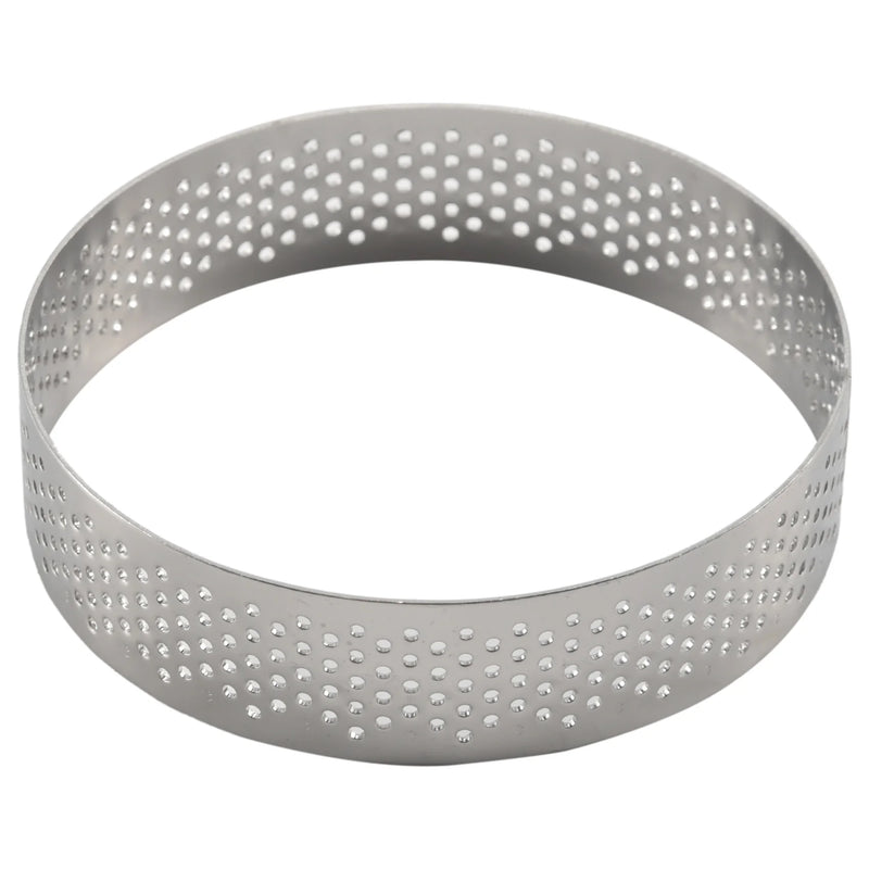 10 Pcs Stainless Steel Tart Ring Cake Mould Baking Tools, 8cm