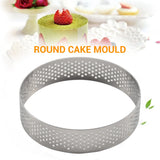 10 Pcs Stainless Steel Tart Ring Cake Mould Baking Tools, 8cm