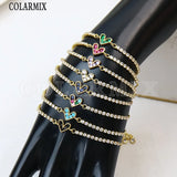 10 Pcs Tennis Chain Heart Bracelet Women Jewelry Gift