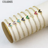 10 Pcs Tennis Chain Heart Bracelet Women Jewelry Gift