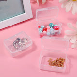 10 Pcs Clear Storage Container Plastic Boxes Hinged Lid Jewelry Crafts