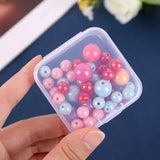 10 Pcs Clear Storage Container Plastic Boxes Hinged Lid Jewelry Crafts