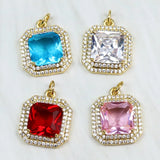 10 Pcs Crystal Charms Pendant Accessories for Women Jewelry Gift