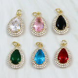 10 Pcs Crystal Charms Pendant Accessories for Women Jewelry Gift