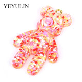 10 Pcs Random Mixed Little Bears Pendant Charm DIY Necklace Keychain Jewelry