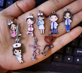 10 Pcs Syringe Charm Necklace/Bracelet/Earrings Pendants DIY Jewelry Making