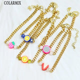 10 Pcs Fruit Charms Bracelet Summer Jewelry Gift 40118