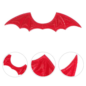 10 Pcs Girl Scrunchies Hair Clips Applique Embroidery DIY Wings