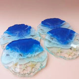 10 Agate Slice Coaster Resin Molds DIY Crafts Silicone Cup Mat Mold
