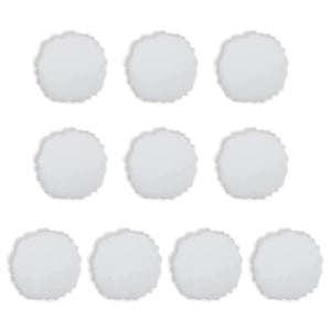 10 Agate Slice Coaster Resin Molds DIY Crafts Silicone Cup Mat Mold