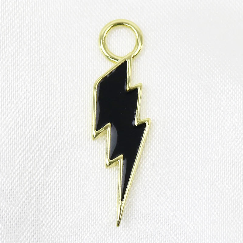 10 Pcs Mix Plated Flash Pendant Accessories for Jewelry Making