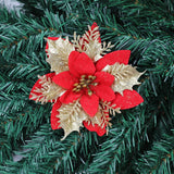 10 Pcs Christmas Flower Heads Artificial DIY Wreath Accessories