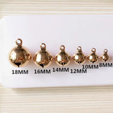 10 Pcs Silver Bell Pendants 8-18mm