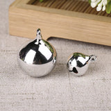 10 Pcs Silver Bell Pendants 8-18mm