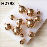 10 Pcs Silver Bell Pendants 8-18mm