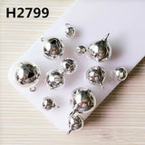 10 Pcs Silver Bell Pendants 8-18mm