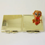 10 Pcs Square Compact Mirror Gold Metal DIY Logo Laser Print