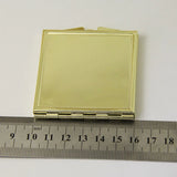 10 Pcs Square Compact Mirror Gold Metal DIY Logo Laser Print