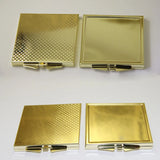10 Pcs Square Compact Mirror Gold Metal DIY Logo Laser Print