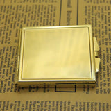 10 Pcs Square Compact Mirror Gold Metal DIY Logo Laser Print
