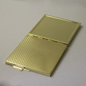 10 Pcs Square Compact Mirror Gold Metal DIY Logo Laser Print