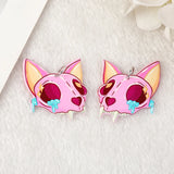 10 Pcs Halloween Charms Cat Bandage Acrylic Jewlery Findings