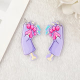 10 Pcs Halloween Charms Cat Bandage Acrylic Jewlery Findings