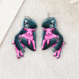 10 Pcs Halloween Charms Acrylic Witch Skull Corn Jewelry Findings