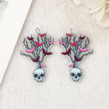 10 Pcs Halloween Charms Acrylic Witch Skull Corn Jewelry Findings