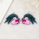 10 Pcs Halloween Charms Acrylic Witch Skull Corn Jewelry Findings