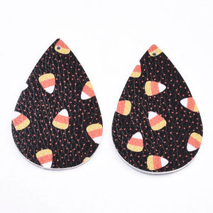 10 Pcs Halloween Teardrop Pendants Double Sided Charms for Jewelry Making
