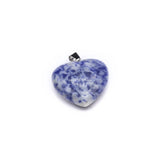 10 Pcs Heart Shape Healing Crystal Stone Pendants Agate Charms