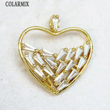 10 Pcs Heart Pendant Jewelrys Charms for Necklace Making