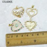 10 Pcs Heart Pendant Jewelrys Charms for Necklace Making